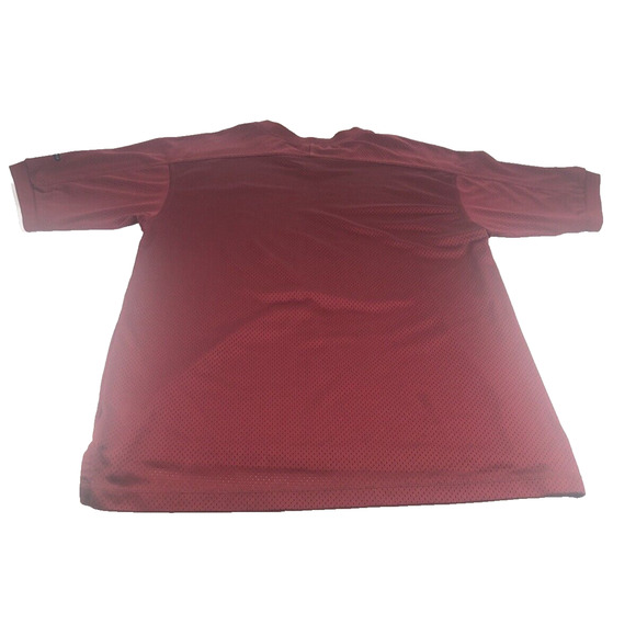 Vintage 90s Nike Men's Pullover Shirt Large Dri-fit Mesh V-Neck Red Maroon 56323 - Picture 11 of 14